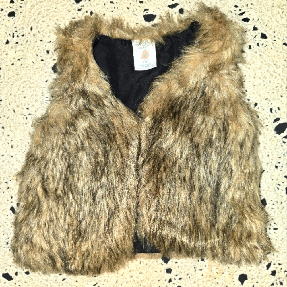 Starting Out, Baby Faux Fur Vest, 6M